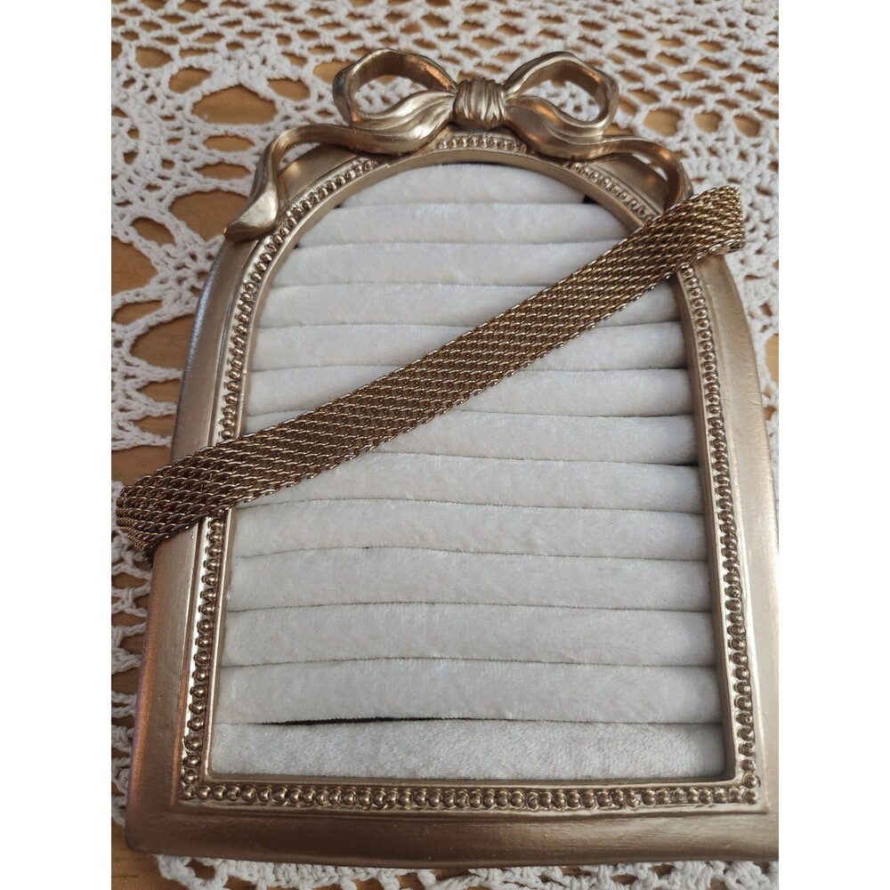 Vintage Mesh Necklace Choker Gold Tone 15”